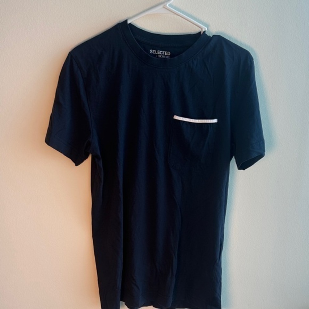 Selected Homme Dark Blue Short Sleeve Tee